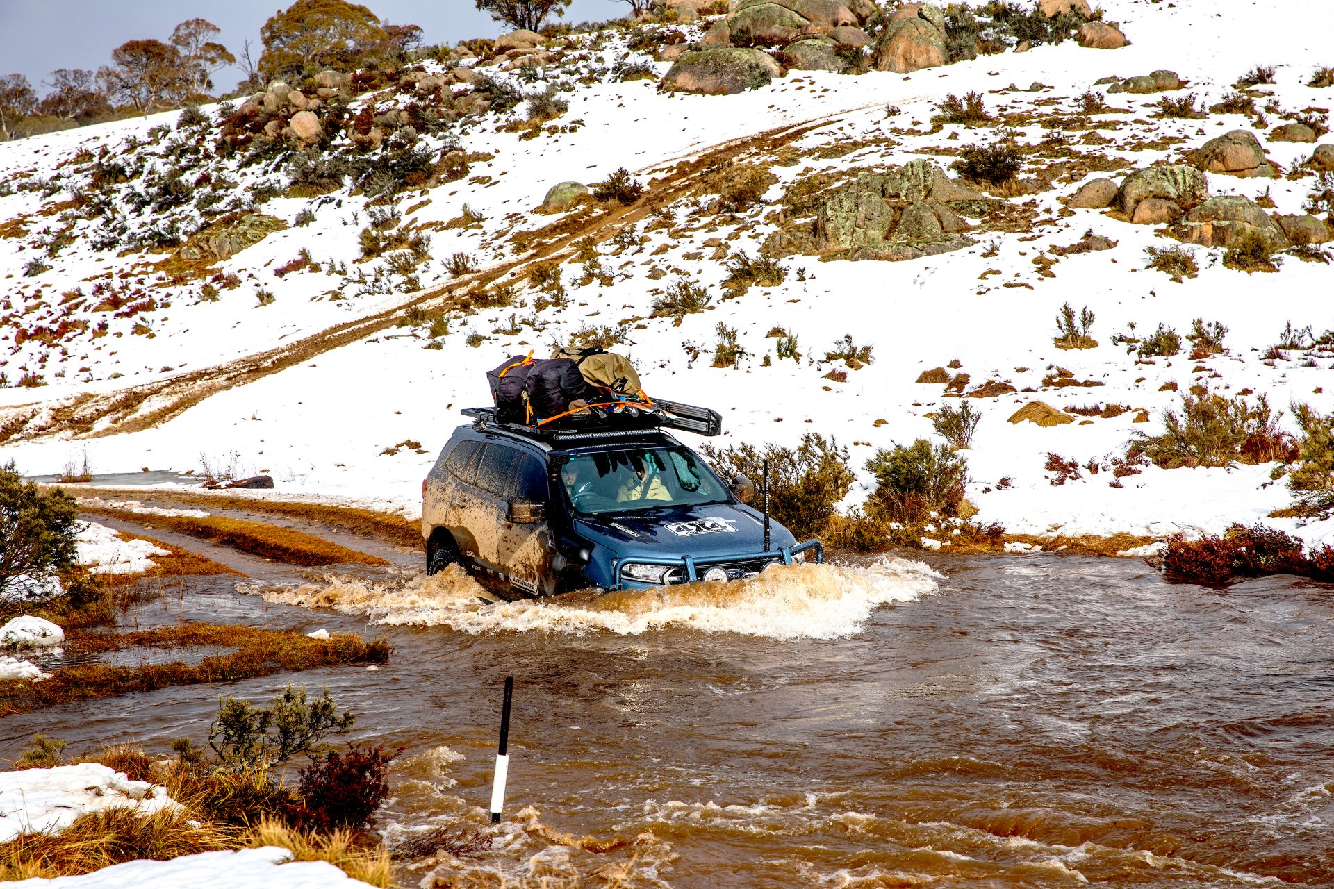 river crossing photography