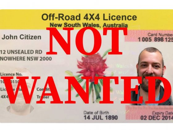 Australia Says NO to a 4X4 Licence