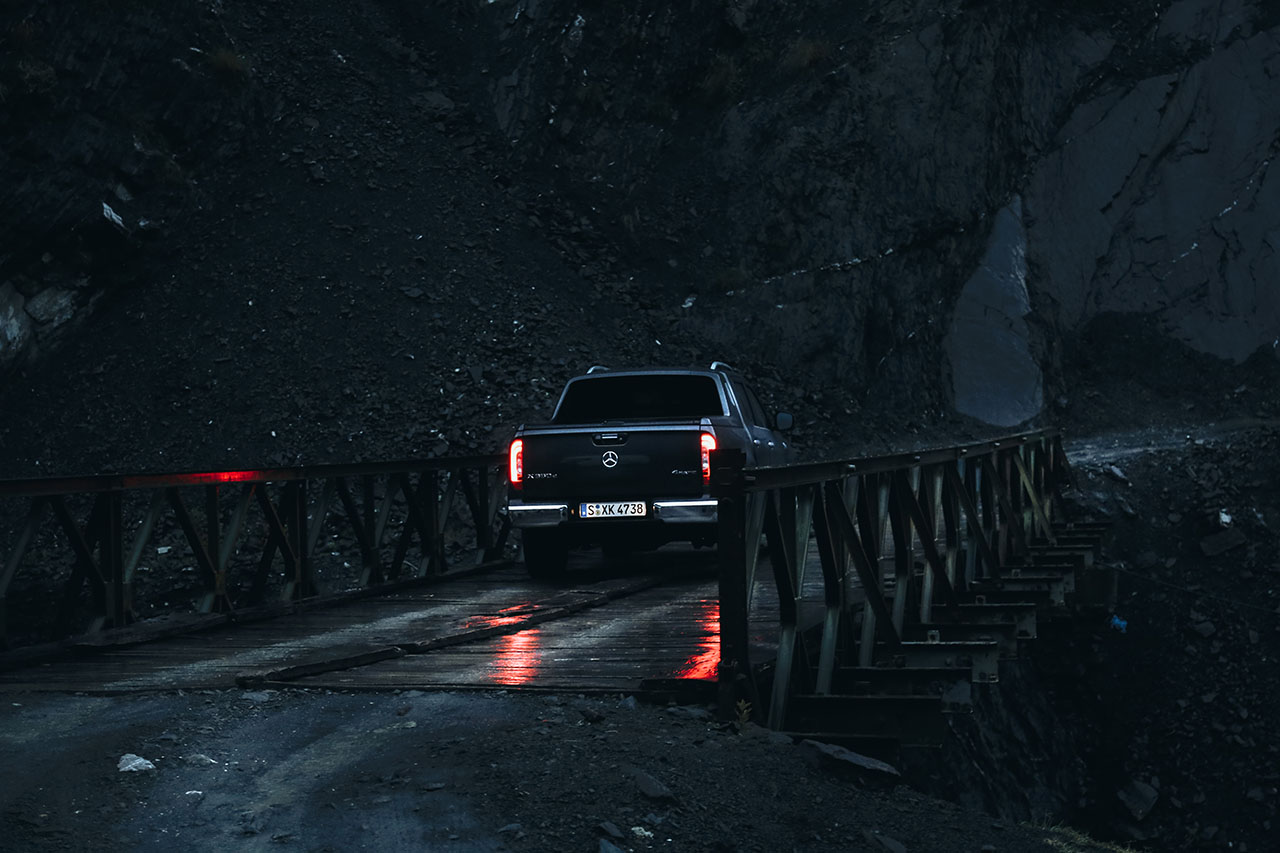 Driving an X-Class X350d in Albania