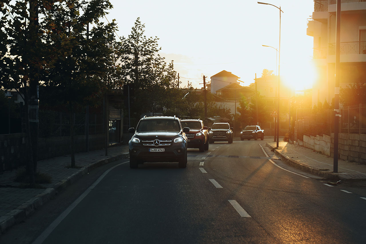 Driving an X-Class X350d in Albania