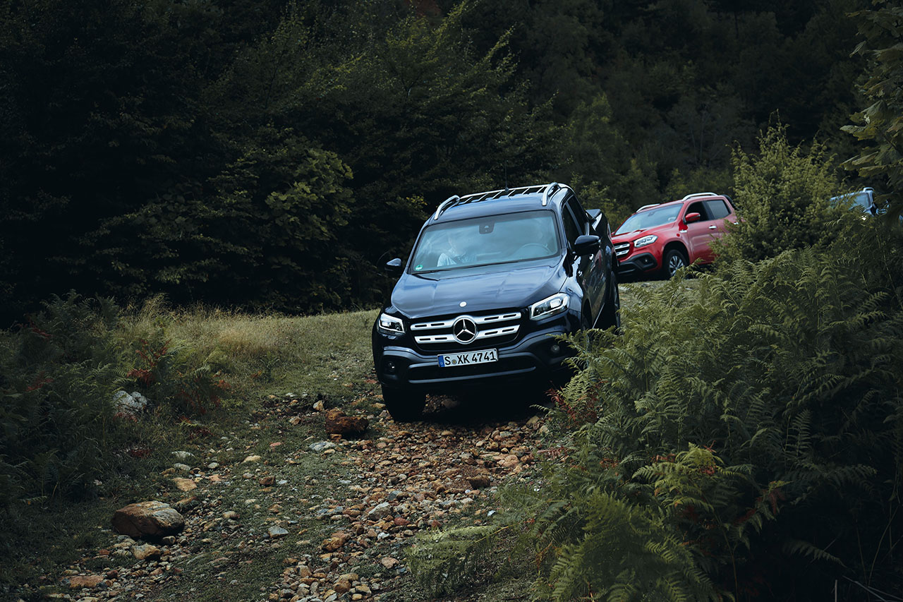 Driving an X-Class X350d in Albania
