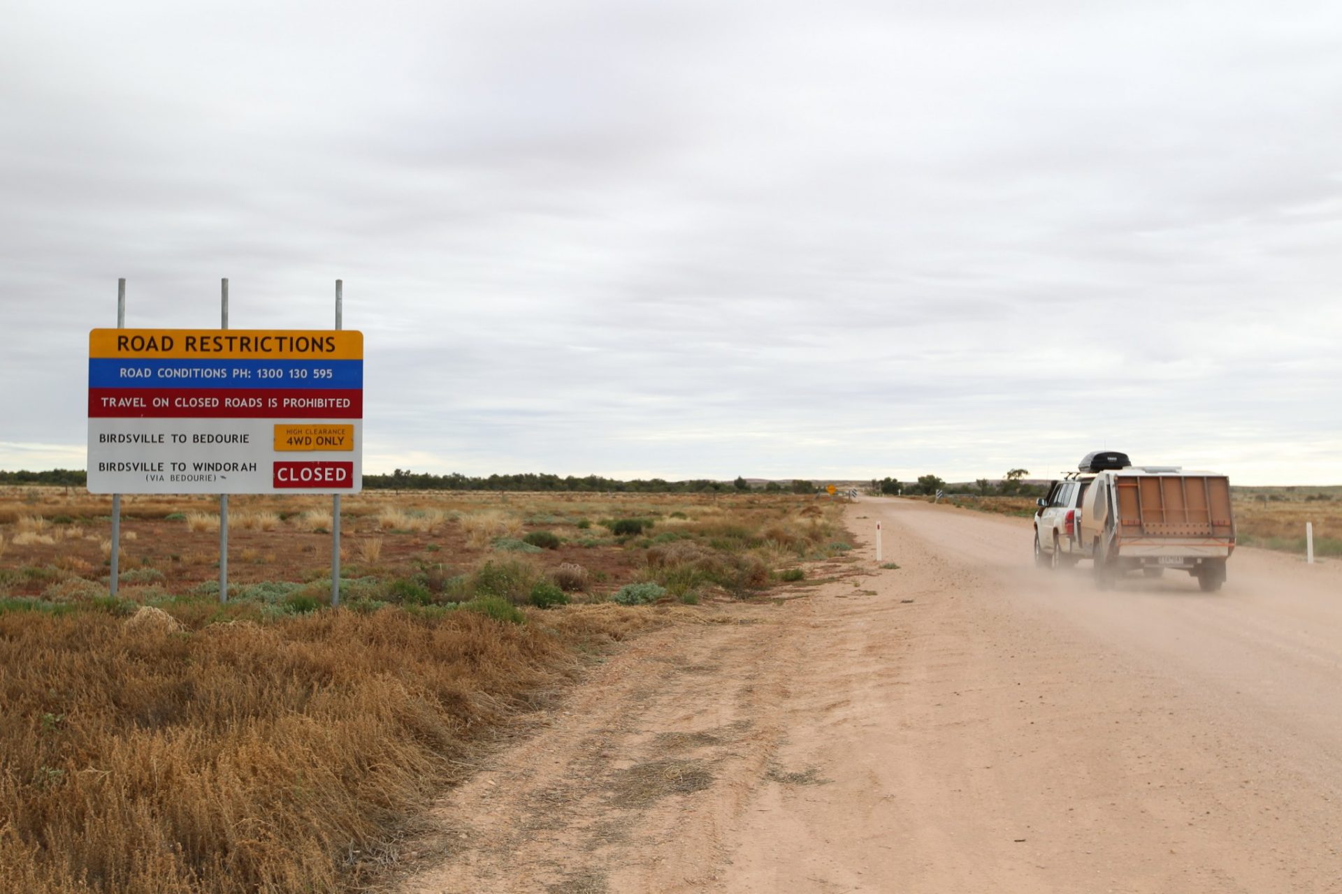 The track from Bedourie to Birdsville along the Diamantia track