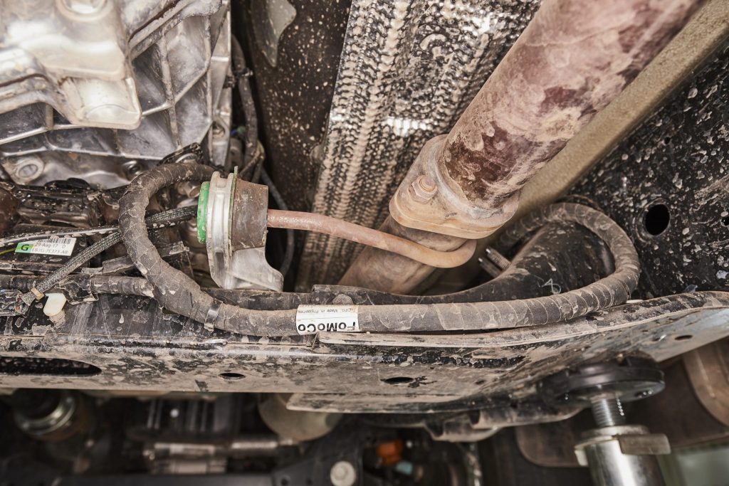 YOU CAN SEE HERE HOW LITTLE CLEARANCE AROUND MODERN EXHAUSTS, AND HOW LIKELY A DPF FIRE COULD BE