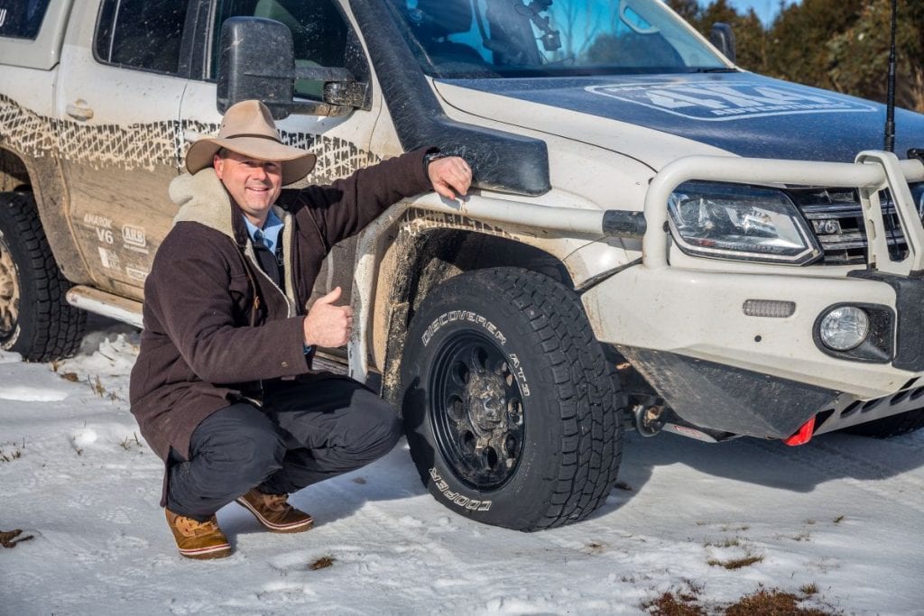 Pat reckons the new Discoverer AT3 provides plenty of traction in the snow