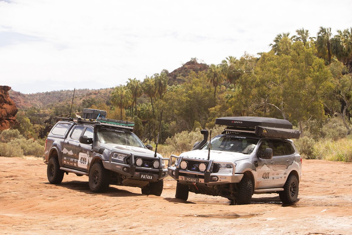 Two vehicles off-road