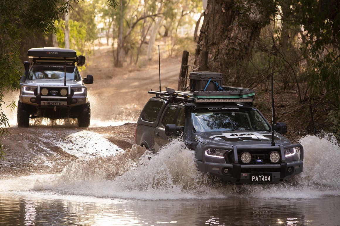 4X4 crossing water
