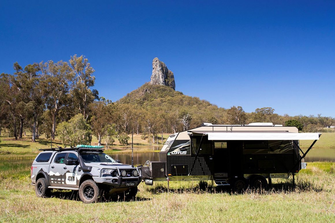 4x4 with Lotus caravan