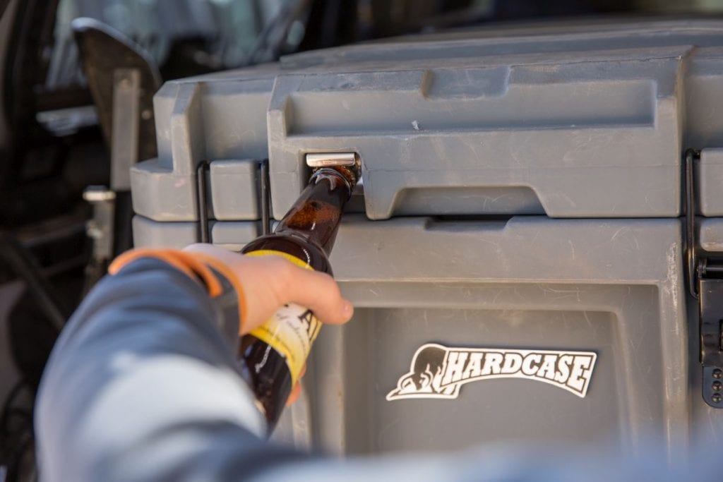 Bottle opener on Hardcase
