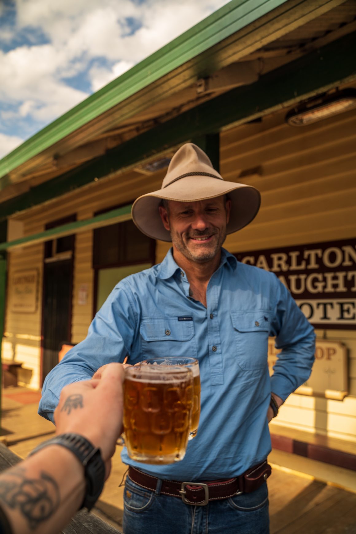 Pat Callinan with beer