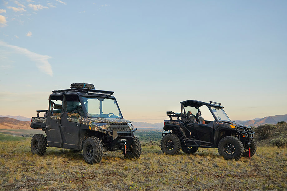 The Polaris General and Ranger models side by side