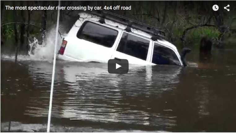 4X4 Video: Is This the Craziest Water Crossing You Have Ever Seen?