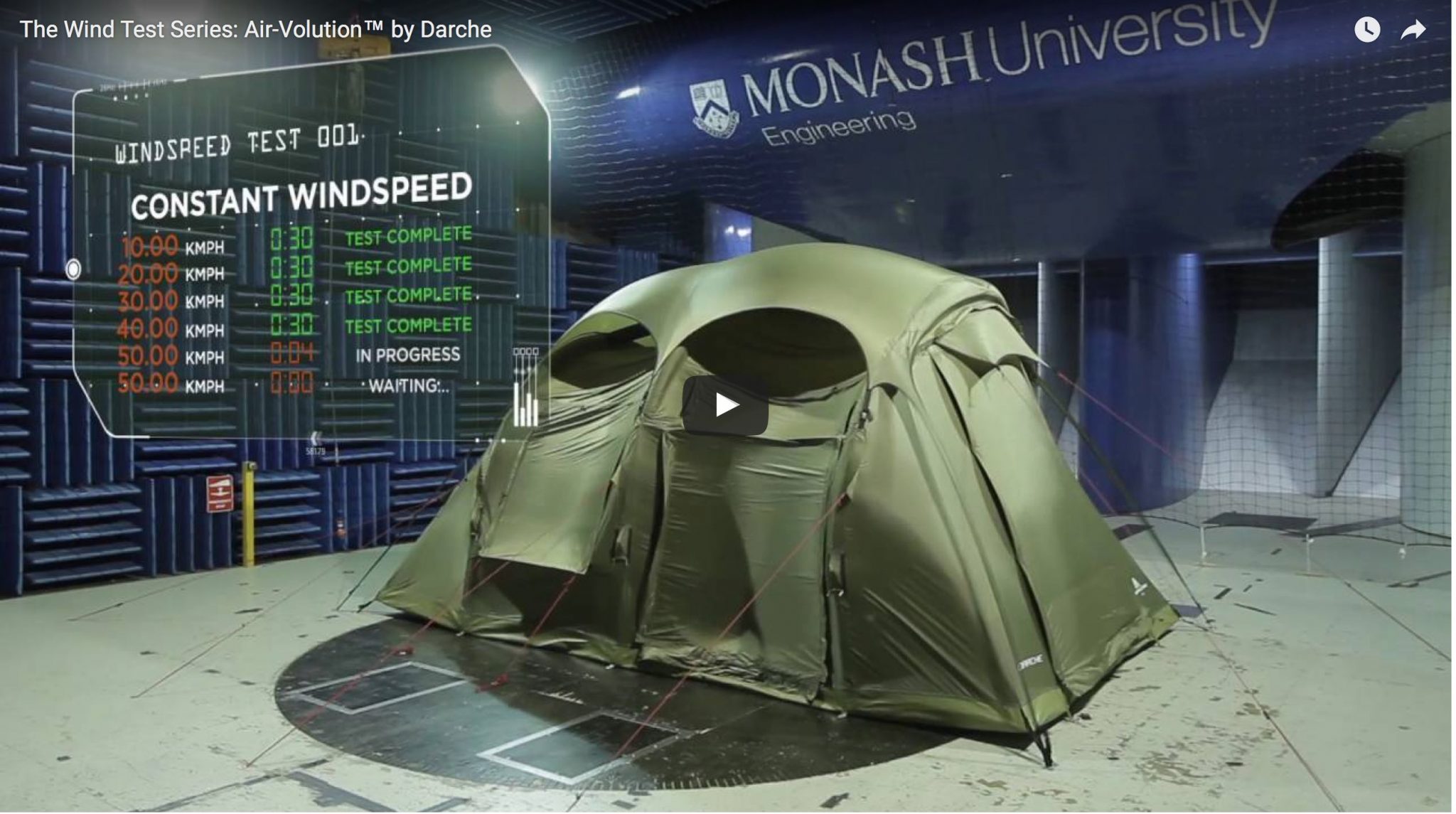 Watch this tent get hammered by gale-force winds.