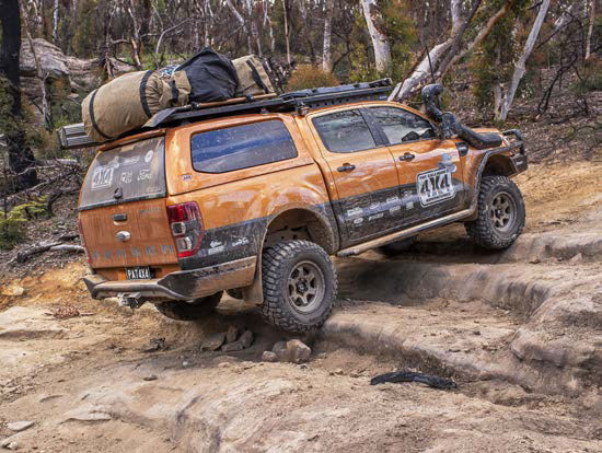 Ford ranger wheel spin over uneven track