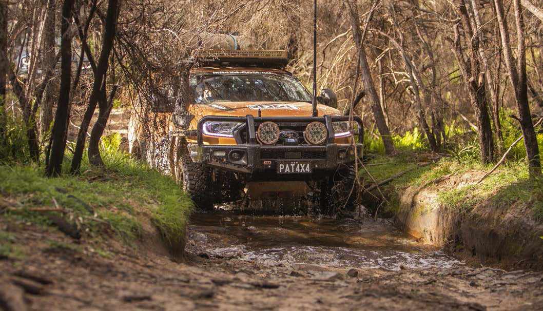 Ranger in narrow water crossing