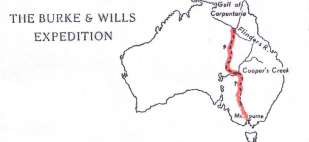 bourke and wills map