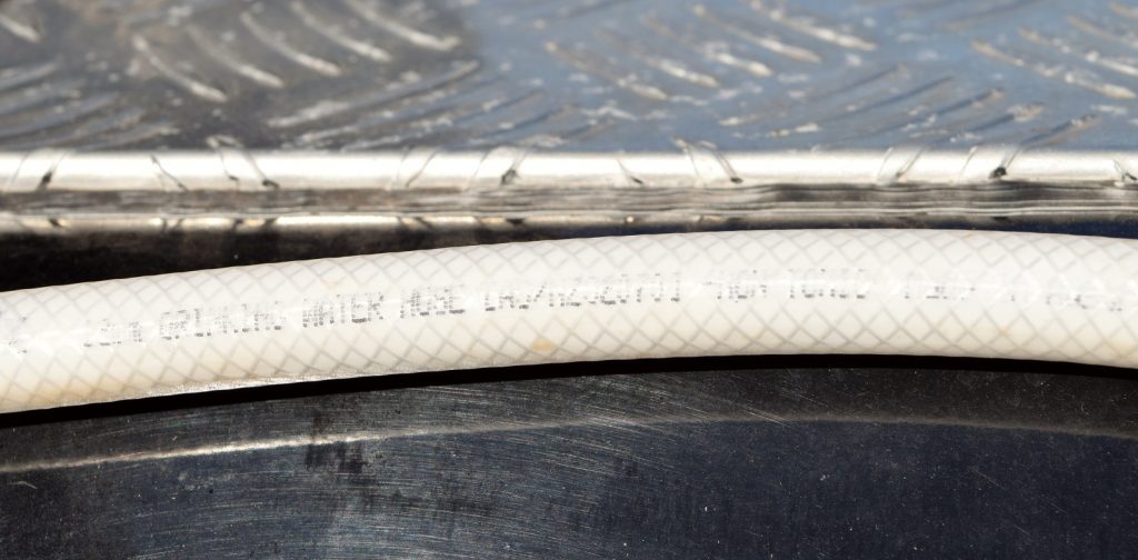 Check the inscription: Drinking Water Hose