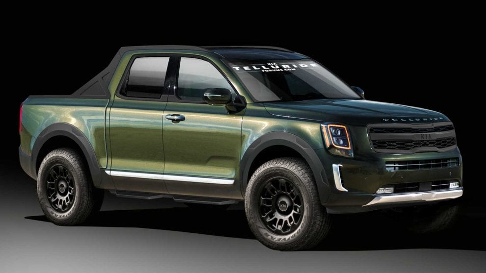 Kia Telluride Based Truck Renderings 990x557
