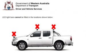LED light bar laws